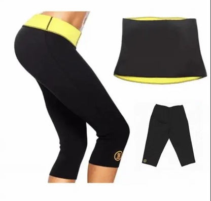 Set Fitness Din Pantaloni Si Centura Pentru Slabit