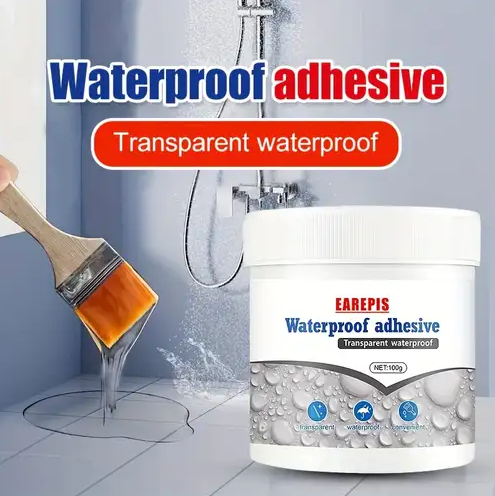 Adeziv transparent impermeabil utilizare interna si externa 300 ml + pensula