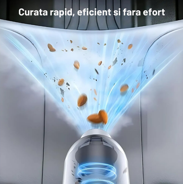 Aspirator fără fir 6 în 1 pentru mașină, casă și birou - putere 100 W, cu 1 baterie 48 V