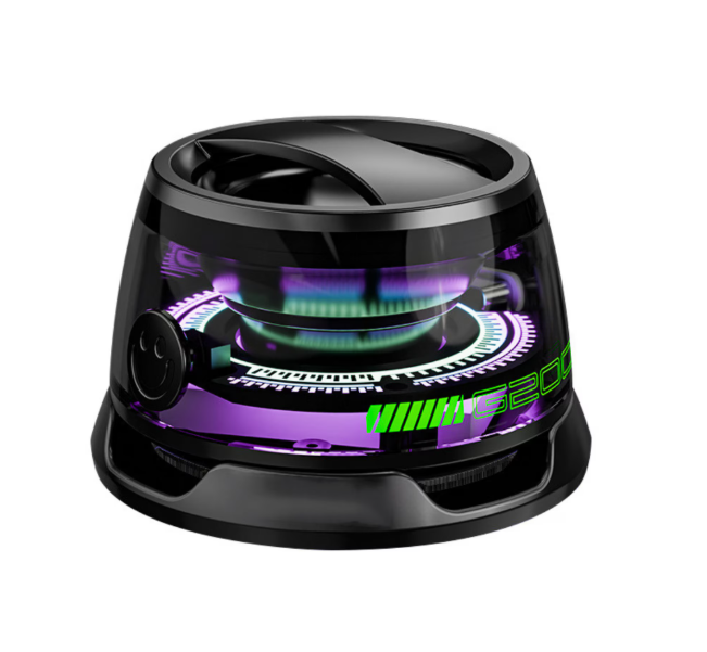 Boxa portabila Bluetooth  G200, 5W, prindere MagSafe & inel magnetic, suport telefon 2 in 1, lumini RGB