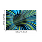 Covor 3D 80 x 120 cm, lavabil, antiderapant, blue cyclone