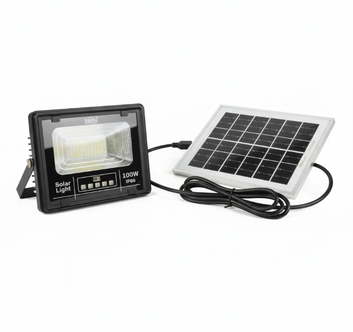 Proiector Solar Innova 100W , IP66 , Indicator Batarie , Telecomanda , 6500k