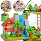 Set 80 cuburi magnetice Mine Craft + figurine