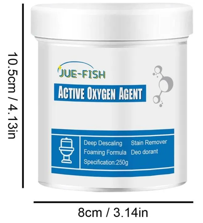 Solutie pentru conducte, Jue-Fish, 250ml, activ oxigen, alb, 10.5x8cm