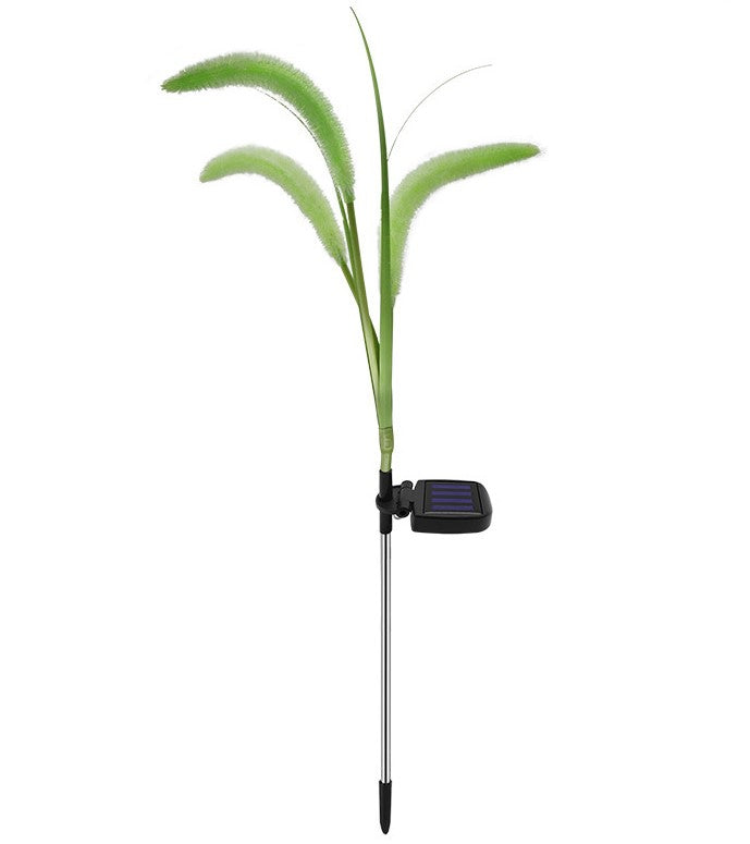 Set 2 Lampi Solare Decorative tip Iarba Ornamentala Verde , 80cm, lumina calda, IP66