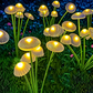 Set 2 x Lampi solare LED 12 ciupercute, pentru gradina , Multicolor sau Alb Cald