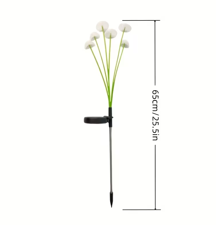 Set 2 x Lampi solare LED 12 ciupercute, pentru gradina , Multicolor sau Alb Cald