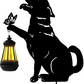 Lampa solara de gradina, decoratiune metalica, Caine