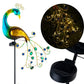 Lampa solara LED Paun, fier, alb cald, 33x43x111cm