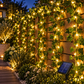 Ghirlanda solara decorativa 12 m 100 LED model frunze verzi. PANOU SOLAR