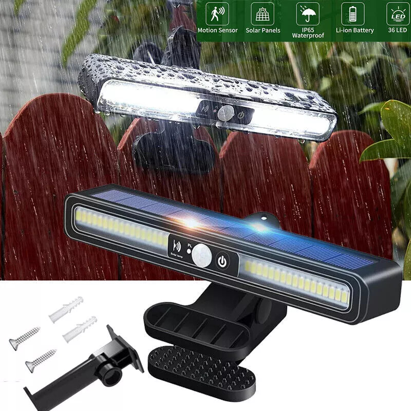 LAMPA LED SOLARA CU SENZOR DE MISCARE SI PRINDERE CU CLIP