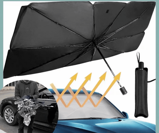 Parasolar tip umbrela pentru masina,130 x 79 cm