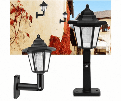 Set lampa solara tip felinar , model hexagon