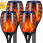 Set lampi solare tip torta cu efect flacara