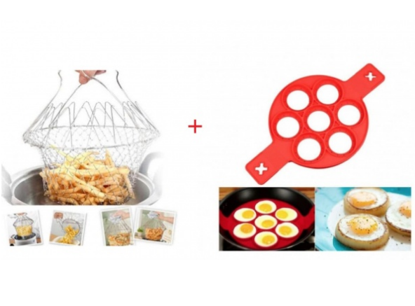 Cos Chef Basket + Forma din silicon pentru clatite si oua