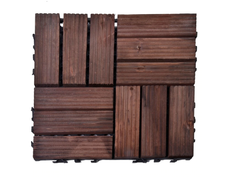Set 10 x Dale de lemn, DecorCasa, 30 x 30 x 2 cm