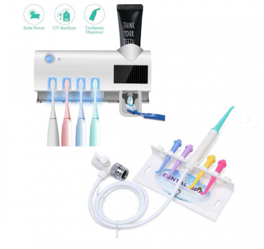 Dispenser pasta de dinti si sterilizator periute + Irigator bucal