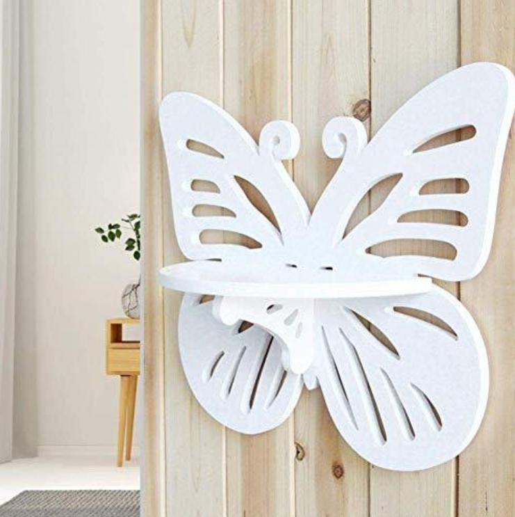Etajera de perete, model fluture, 28 x 35 cm