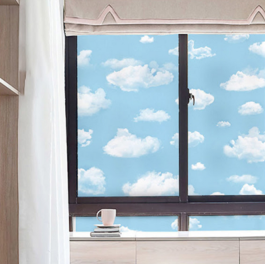 Folie geam vitrostatica, 45 x 300 cm, Clouds