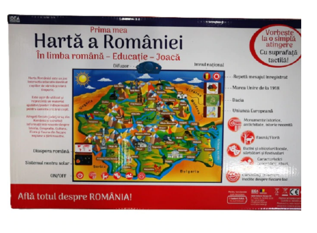 Joc interactiv educativ Prima mea harta a Romaniei