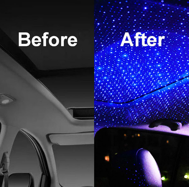 Lampa cu laser proiectie stelute USB, Car Ceiling USB Star