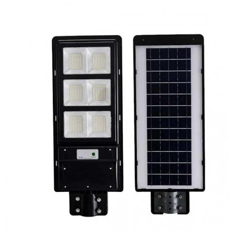 Lampa stradala proiector LED cu panou fotovoltaic + telecomanda si senzor, 300W
