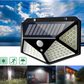 Set 4 x Lampa 100 LED cu panou solar, senzor de miscare +CADOU Lanterna profesionala de cap reglabila cu triplu LED
