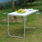 Masuta pliabila picnic din aluminiu 60 x 120 cm + 4 scaune pliabile