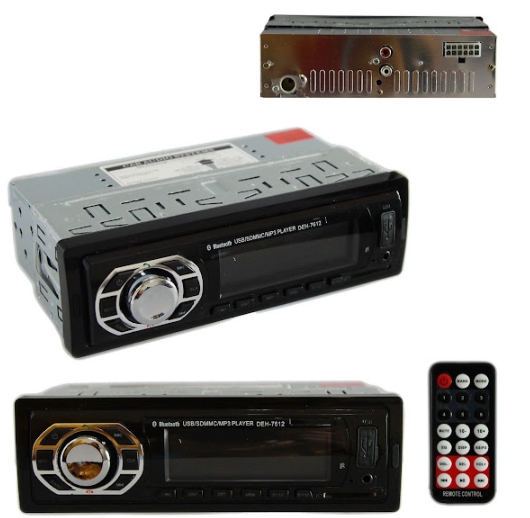 Radio MP3 player auto Bluetooth, USB, SD, AUX, 4x60W, telecomanda DEH-7612