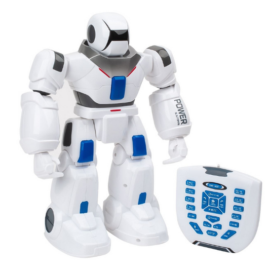 Robot cu telecomanda IR, 38 cm, lumini si sunete, 3 ani+