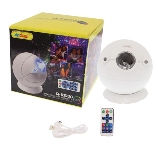 Lampa proiector cu telecomanda, lumini laser RGB, Andowl Q-RG50
