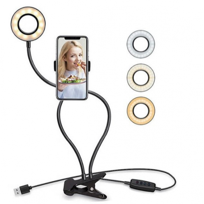 Selfie Ring Light i-JMB 12 W, diametru 9 cm