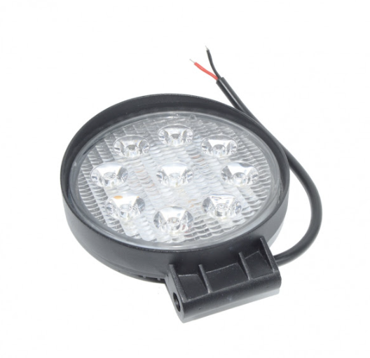 Set 2 proiectoare LED BAR, OFF ROAD, rotund, 9 LED, 27 W, 11 cm