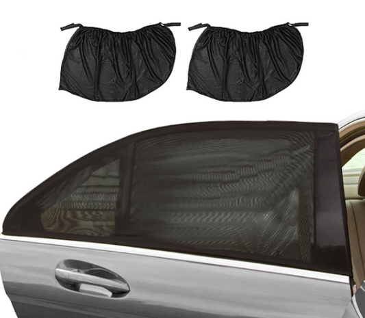 Set 2 x Parasolar negru pentru geamurile auto laterale