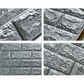 Set 5 x Tapet adeziv caramida gri, 77 x 70 cm, spuma moale 3D