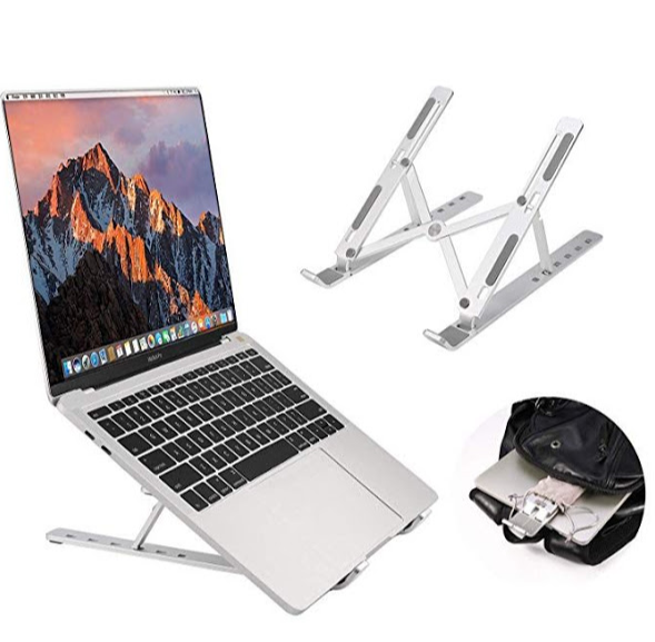 Stander multifunctional pentru laptop Silver Hold, aluminiu, Argintiu